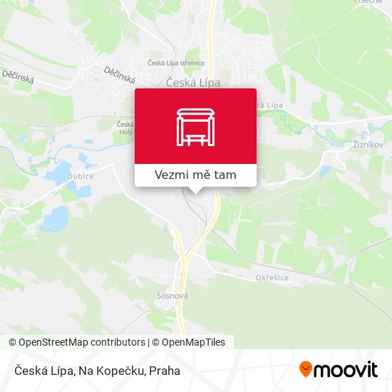 Česká Lípa, Na Kopečku mapa
