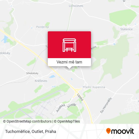 Tuchoměřice, Outlet mapa