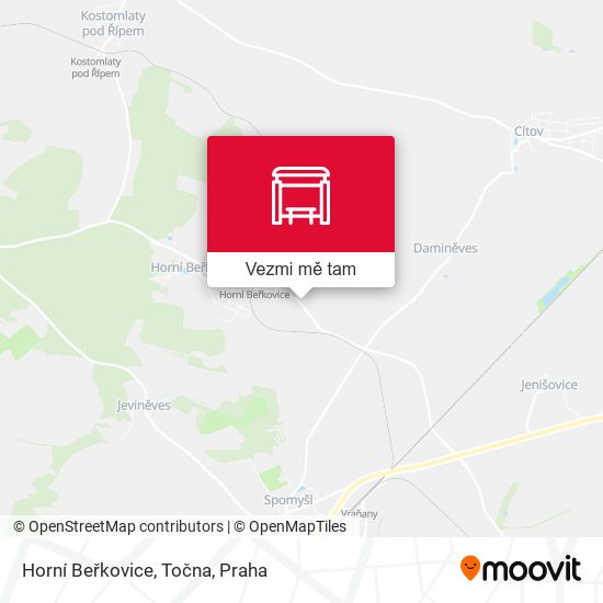 Horní Beřkovice, Točna mapa