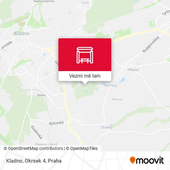 Kladno, Okrsek 4 mapa