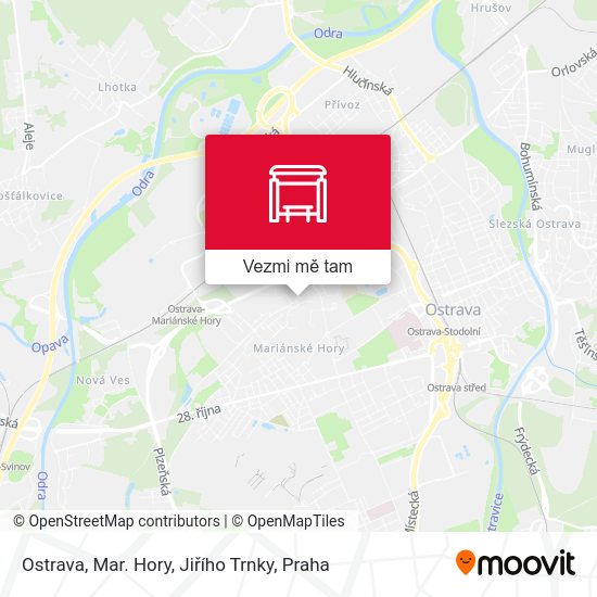 Ostrava, Mar. Hory, Jiřího Trnky mapa