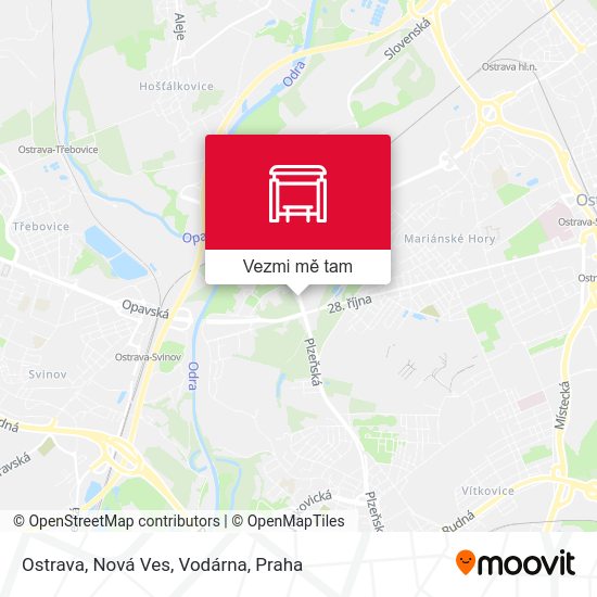 Ostrava, Nová Ves, Vodárna mapa