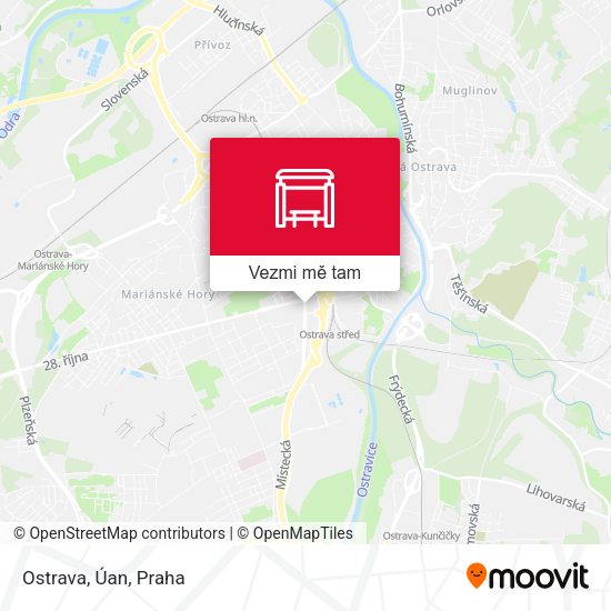 Ostrava, Úan mapa