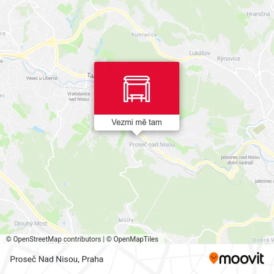 Proseč Nad Nisou mapa