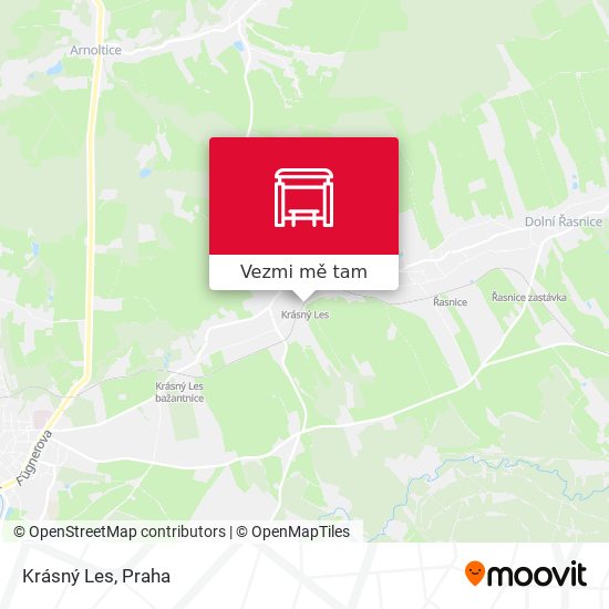 Krásný Les mapa