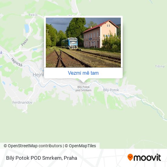 Bílý Potok POD Smrkem mapa