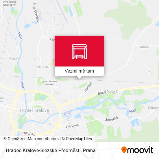 Hradec Králové-Slezské Předměstí mapa