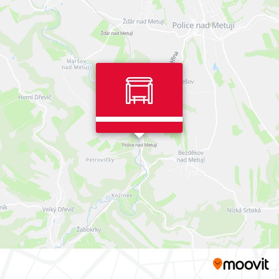 Police Nad Metují mapa