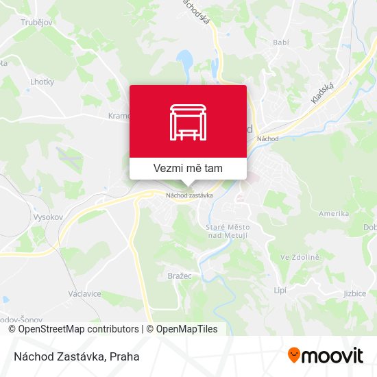 Náchod Zastávka mapa