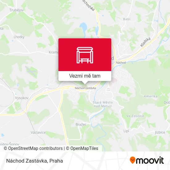 Náchod Zastávka mapa