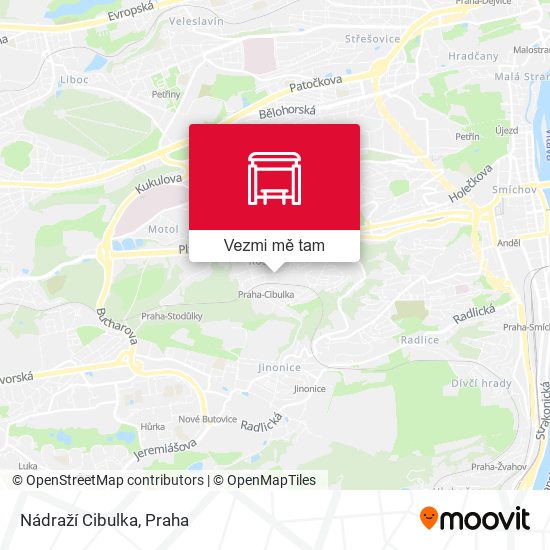 Nádraží Cibulka mapa
