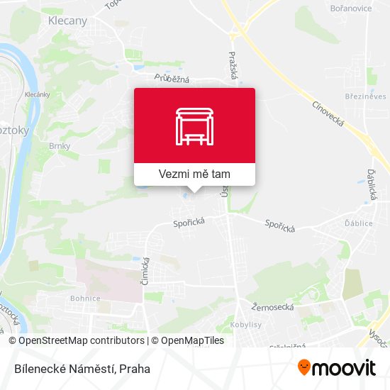 Bílenecké Náměstí mapa