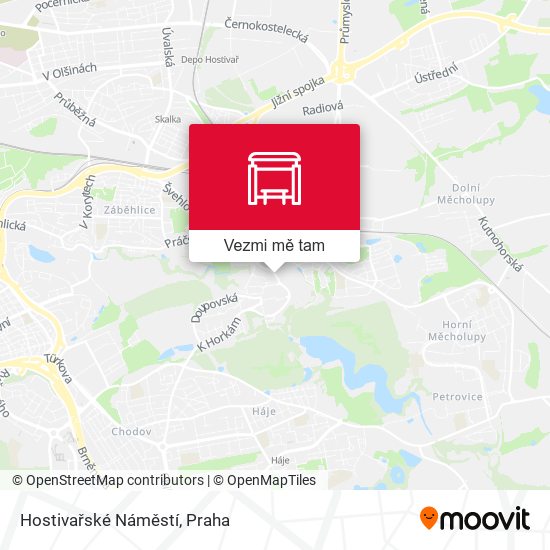 Hostivařské Náměstí mapa