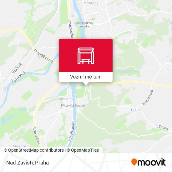 Nad Závistí mapa