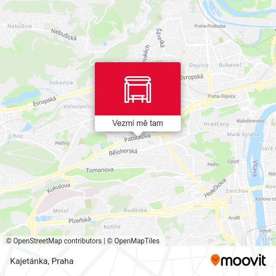 Kajetánka mapa