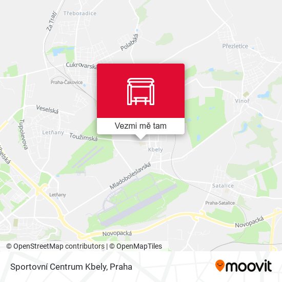 Sportovní Centrum Kbely mapa