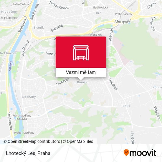 Lhotecký Les mapa