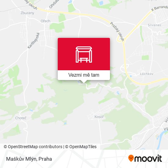 Maškův Mlýn mapa