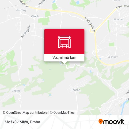 Maškův Mlýn mapa