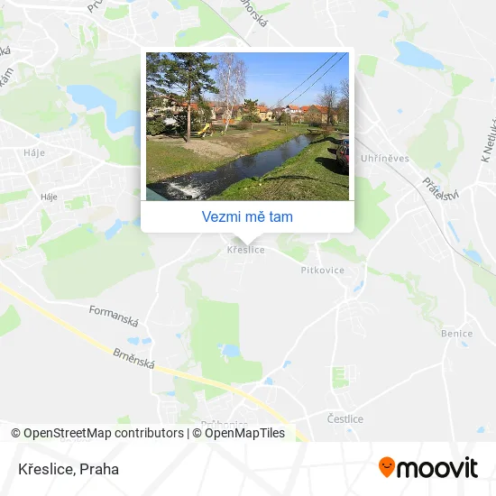 Křeslice mapa