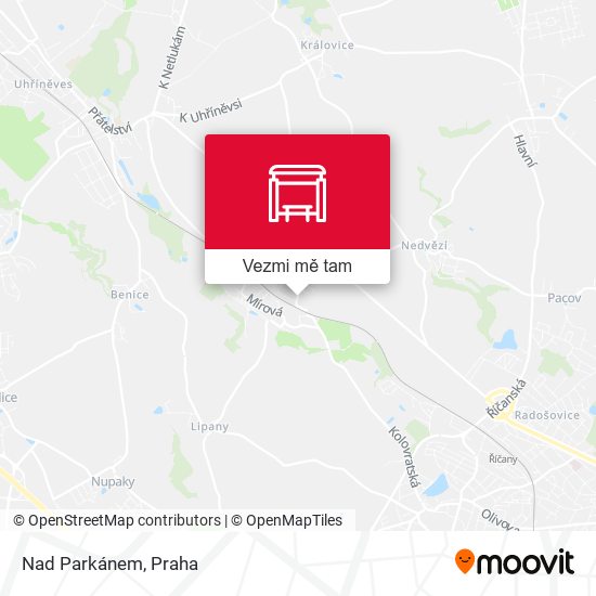 Nad Parkánem mapa