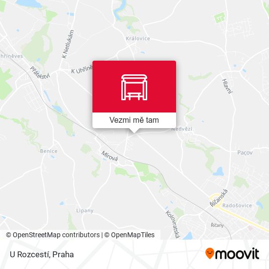 U Rozcestí mapa