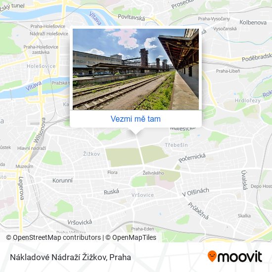 Nákladové Nádraží Žižkov mapa