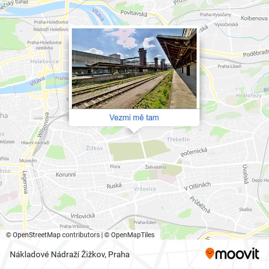 Nákladové Nádraží Žižkov mapa