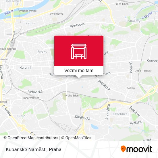Kubánské Náměstí mapa