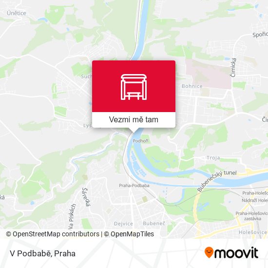 V Podbabě (K) mapa