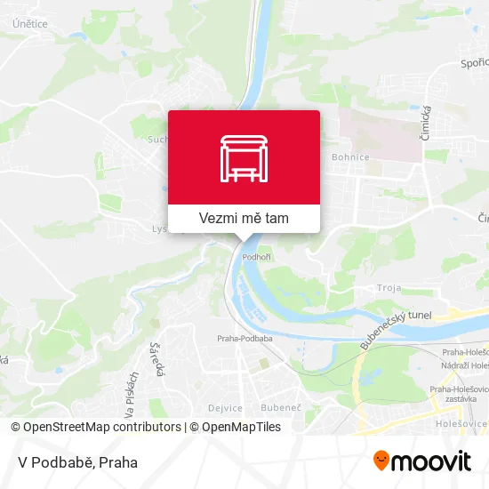 V Podbabě mapa