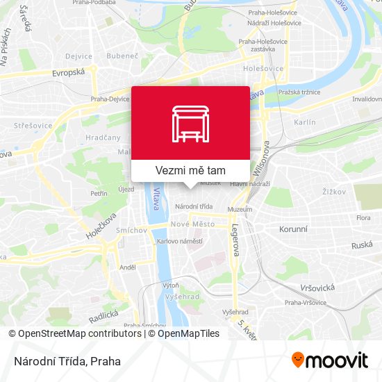 Národní Třída (A) mapa