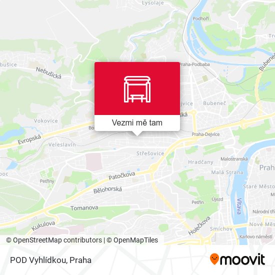 POD Vyhlídkou mapa