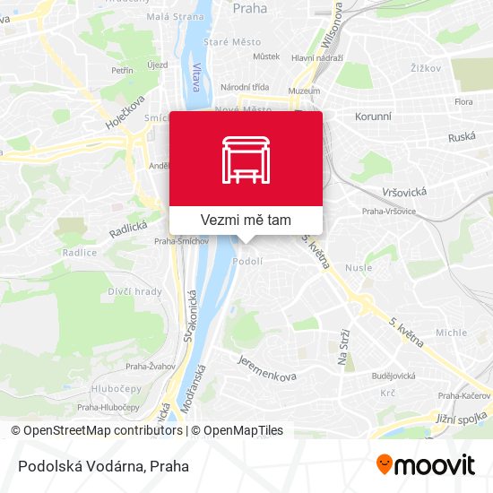 Podolská Vodárna mapa