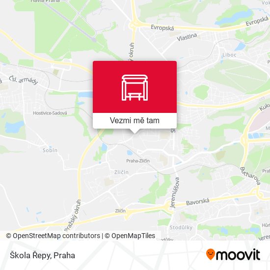 Škola Řepy mapa