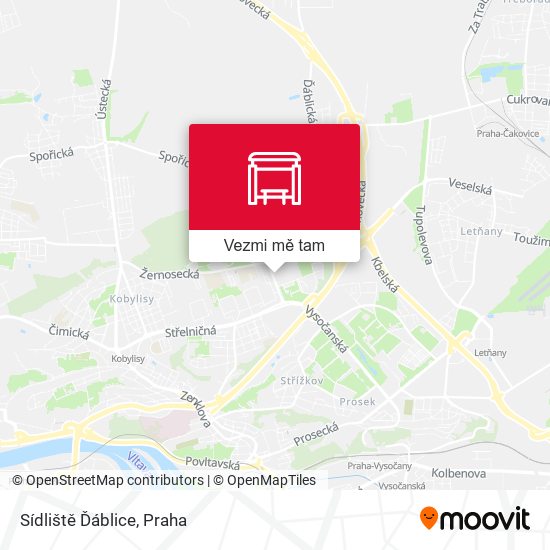 Sídliště Ďáblice mapa