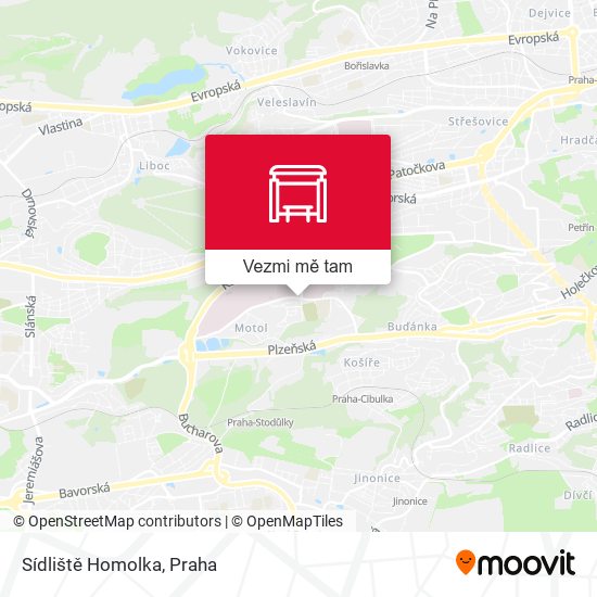 Sídliště Homolka mapa