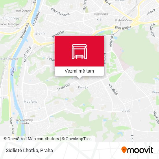 Sídliště Lhotka mapa