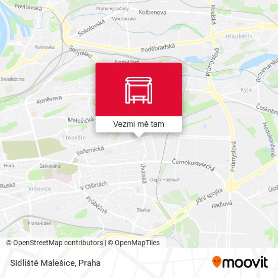 Sídliště Malešice (A) mapa