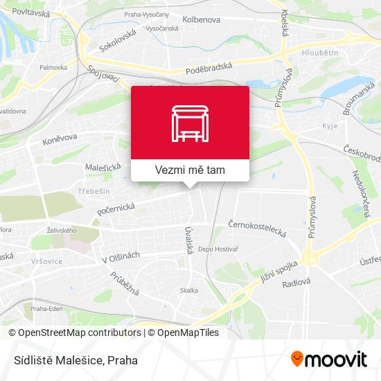 Sídliště Malešice (D) mapa