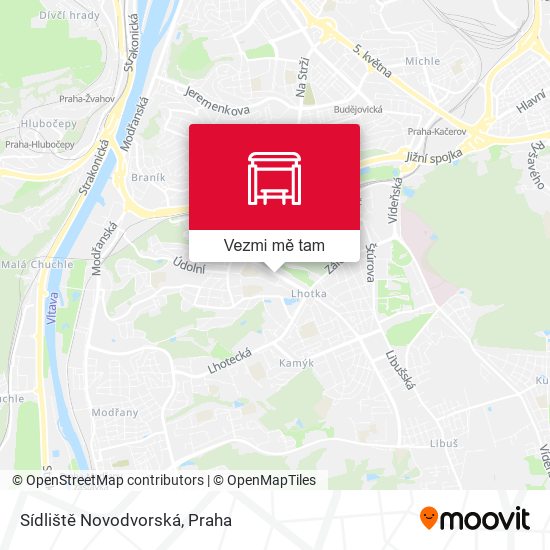 Sídliště Novodvorská mapa