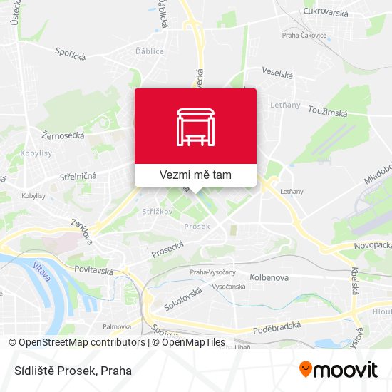 Sídliště Prosek mapa