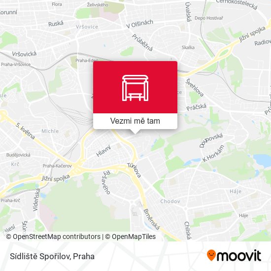 Sídliště Spořilov mapa