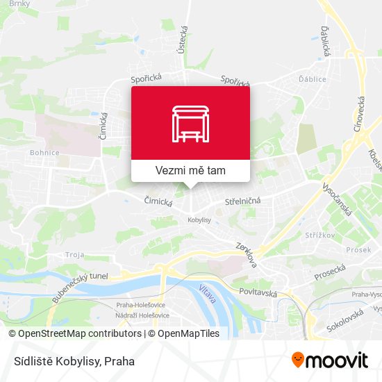 Sídliště Kobylisy mapa