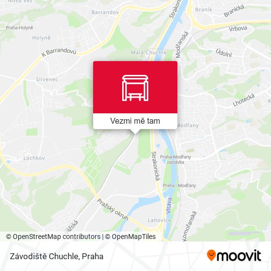 Závodiště Chuchle mapa