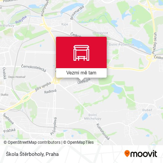 Škola Štěrboholy mapa