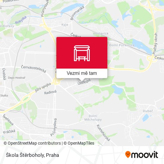Škola Štěrboholy mapa