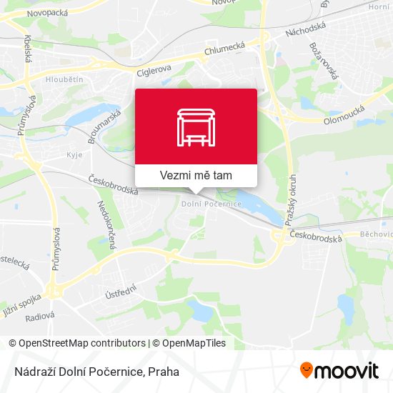 Nádraží Dolní Počernice mapa