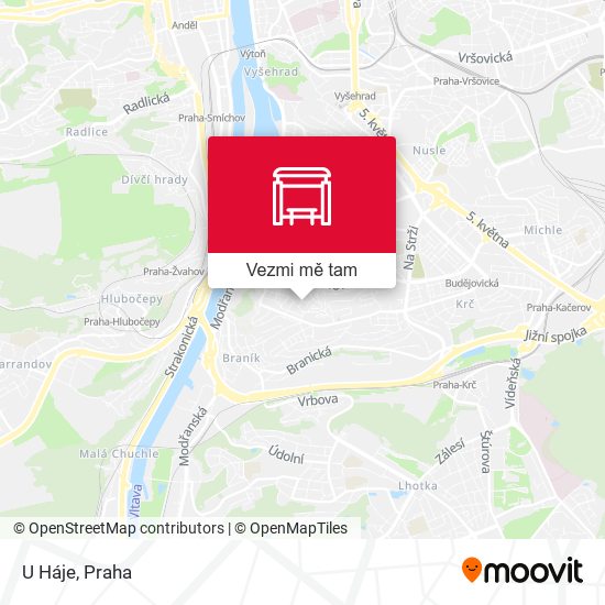 U Háje mapa