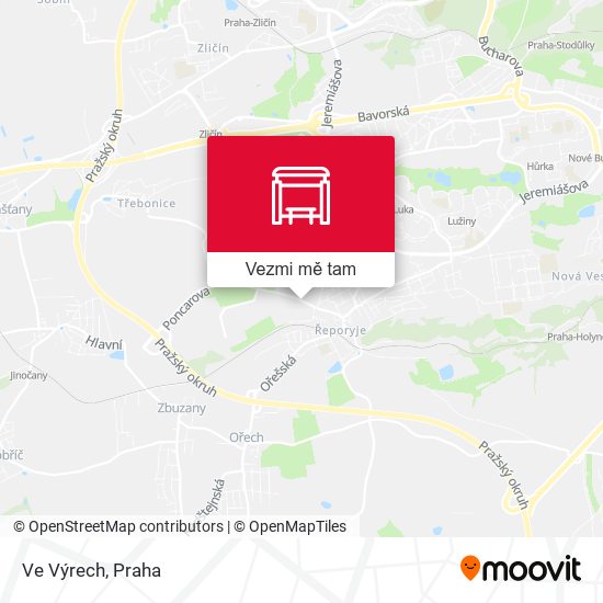 Ve Výrech mapa